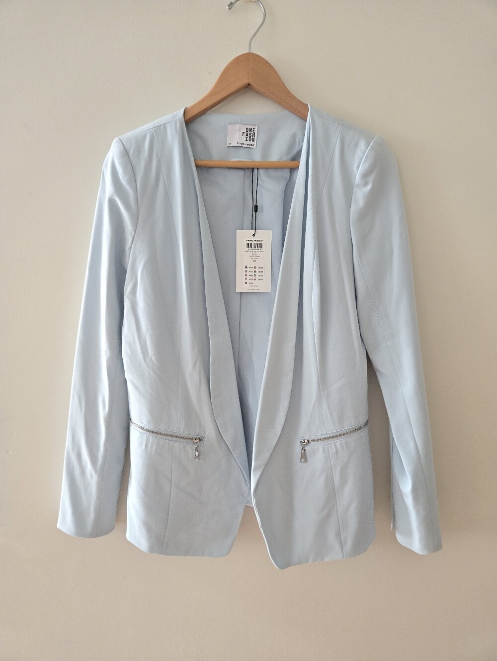 Vero Moda Pale Blue Open-Front Blazer